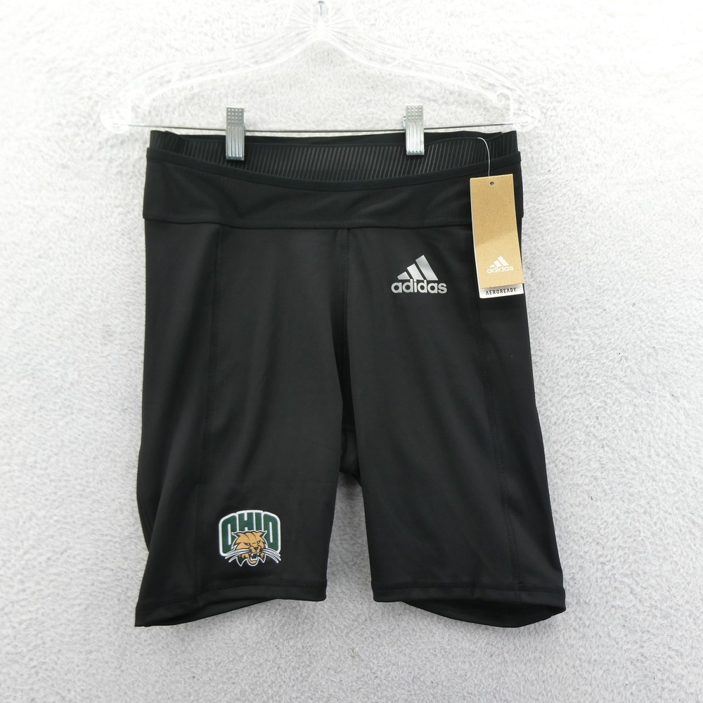 Adidas Techfit Shorts Women Medium Ohio Bobcats Black‎ Aeroready Compression New